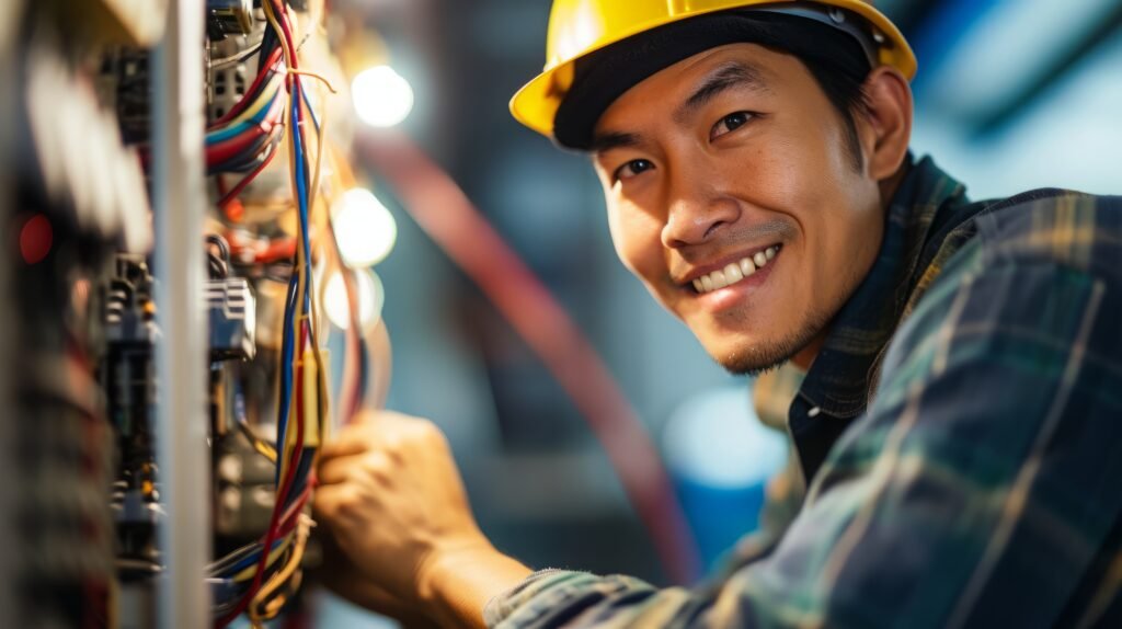 portrait-man-working-as-engineer - Wiring Hero Juruelektrik di Klang Valley | Hubungi Juruelektrik Klang Valley | Pemasangan DB Box & MCB | Pendawaian Elektrik Rumah | Pemasangan CCTV & Sistem Keselamatan | Pemasangan Lampu & Kipas | Servis Elektrik Komersial | Servis Pembaikan Elektrik | Servis Wiring & Elektrik | Wiring Elektrik | Pemasangan Switch Box | Pemasangan Elektrik | Pendawaian & Pemasangan Semula | Pemasangan Circuit Breaker | Penggantian Fuse Box | Pemasangan Lampu | Pemasangan Soket & Suis | Naik Taraf Panel Elektrik | Pembaikan Elektrik | Penyelenggaraan Elektrik | Perkhidmatan Kecemasan Elektrik | Pemeriksaan Keselamatan Elektrik | Troubleshoot Masalah Elektrik | Pemasangan Penjana Elektrik | Electrical Installation | Wiring & Rewiring | Circuit Breakers | Fuse Box Replacement | Lighting Installation | Outlet & Switch Installation | Panel Upgrades | Electrical Repairs | Electrical Maintenance | Emergency Electrical Services | Safety Inspections | Electrical Troubleshooting | Surge Protection | Generator Installation | Electrical Contractor | Licensed Electrician | WiringHero